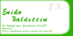 eniko waldstein business card